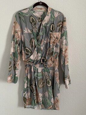 Stillwater Women's Size XS Multicolor Long Sleeve Button Front Mini Dress